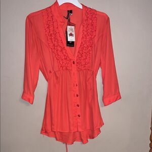 Love Haight NWT Coral Blouse Large‎